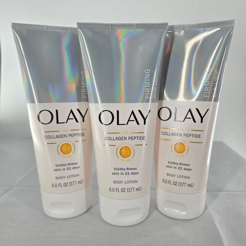 OLAY Firming Body Lotion with Glycerin B3 Peptide Lot of 3